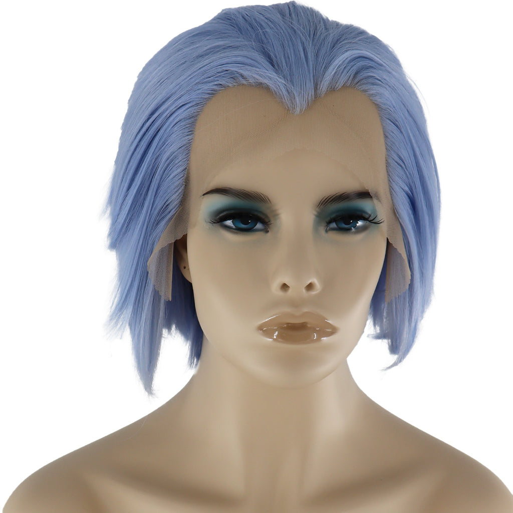 Epic Cosplay Hades Wig Ice Blue Front View Woman