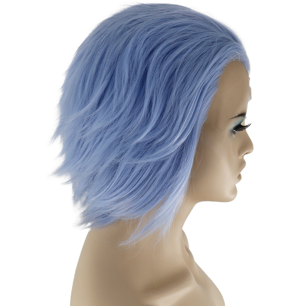 Epic Cosplay Hades Wig Ice Blue Side View Woman