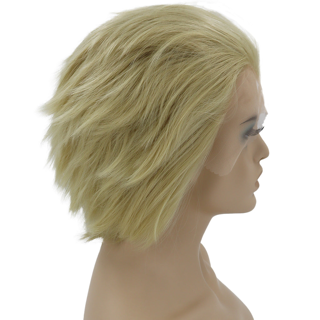 Epic Cosplay Hades Wig Natural Blond Side View Woman