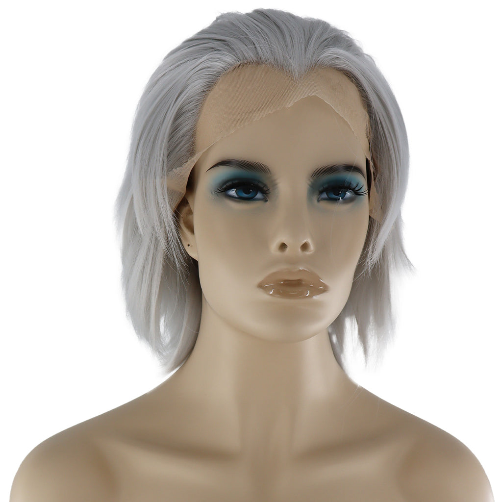 Epic Cosplay Hades Wig Silvery Grey Front View Woman