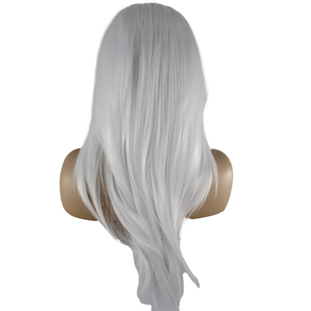 Epic Cosplay Hecate Wig Classic White Mix Back View Woman