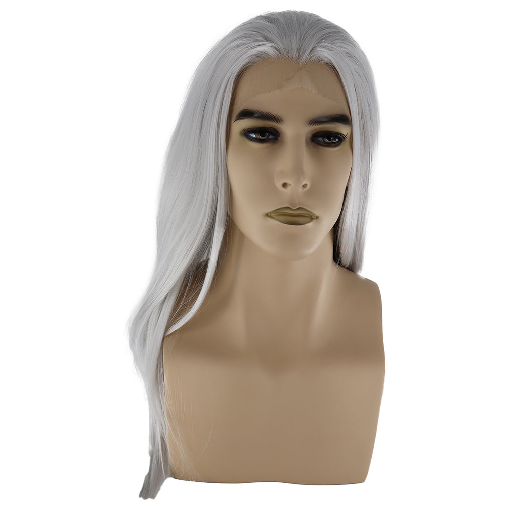 Epic Cosplay Hecate Wig Silver Grey Mix Front View Man