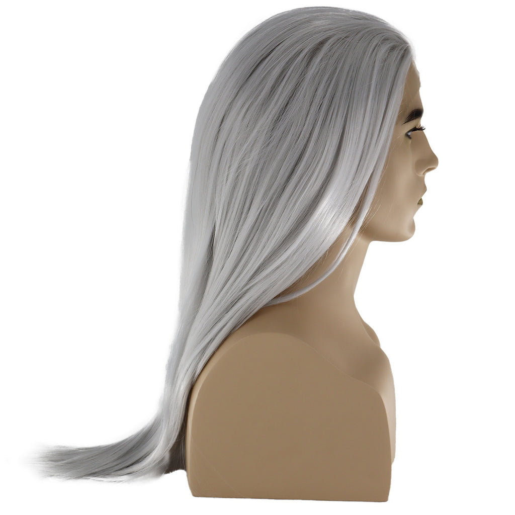 Epic Cosplay Hecate Wig Silver Grey Mix Side View Man