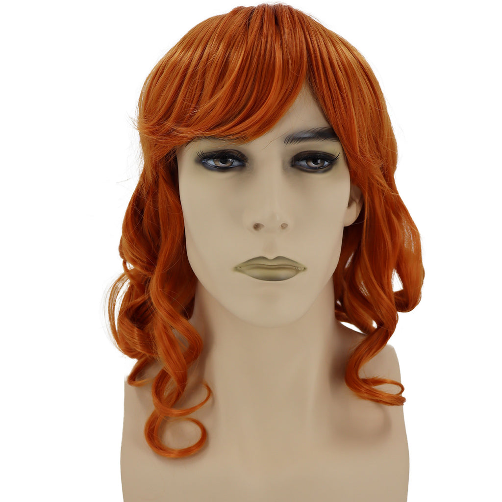 Epic Cosplay Hestia Wig Autumn Orange Front View Man