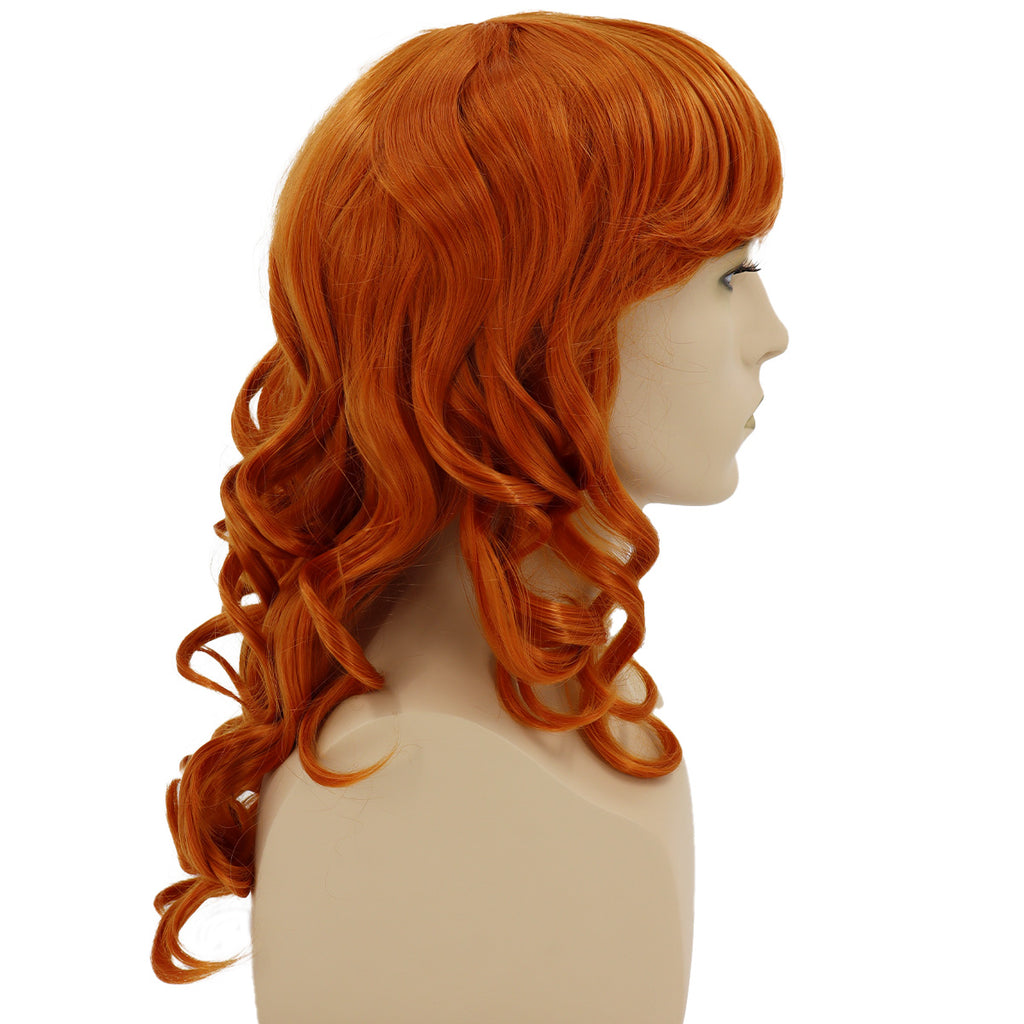 Epic Cosplay Hestia Wig Autumn Orange Side View Man