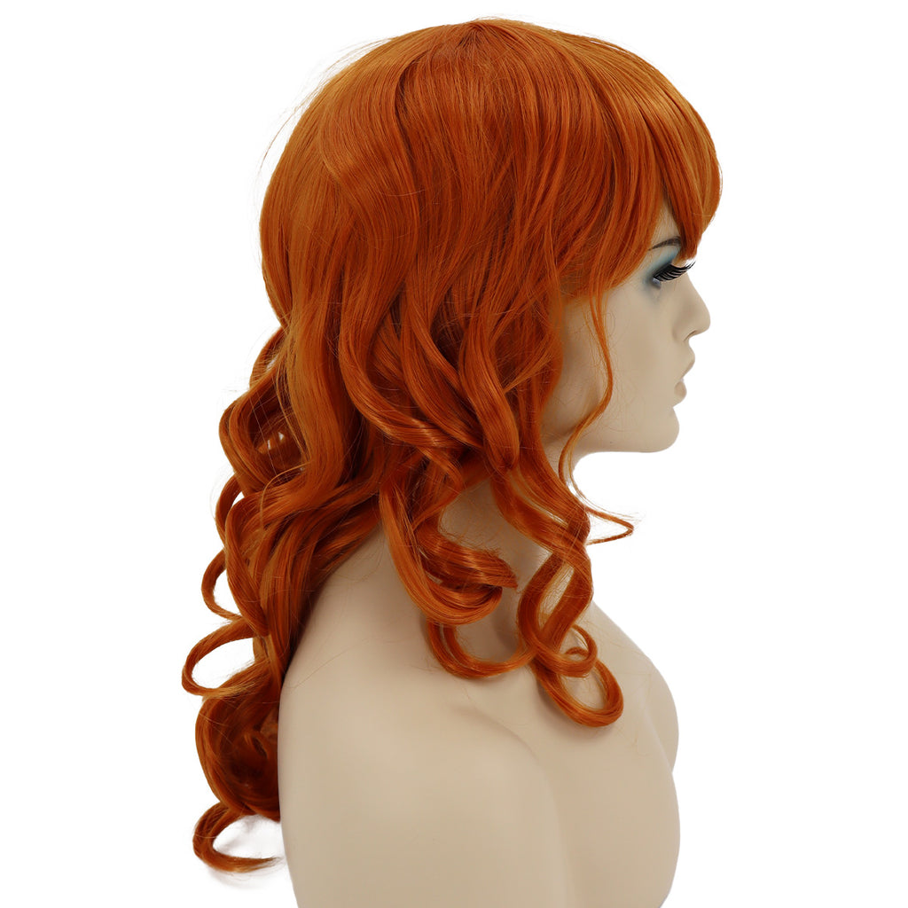 Epic Cosplay Hestia Wig Autumn Orange Side View Woman