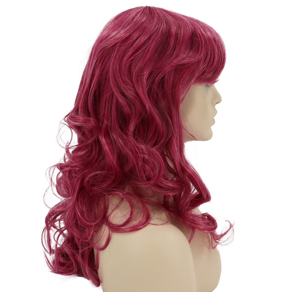 Epic Cosplay Hestia Wig Raspberry Pink Mix Side View Woman