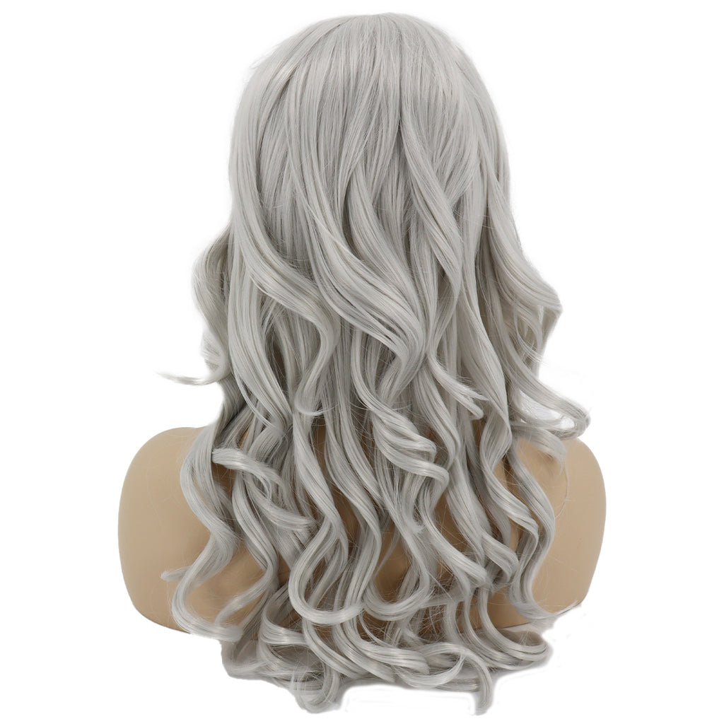 Epic Cosplay Hestia Wig Silvery Grey Back View Woman