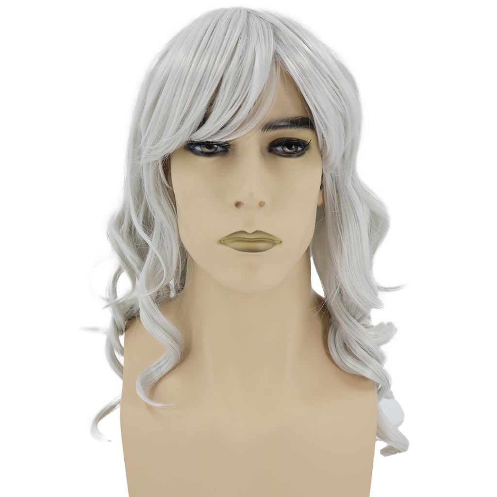 Epic Cosplay Hestia Wig Silvery Grey Front View Man