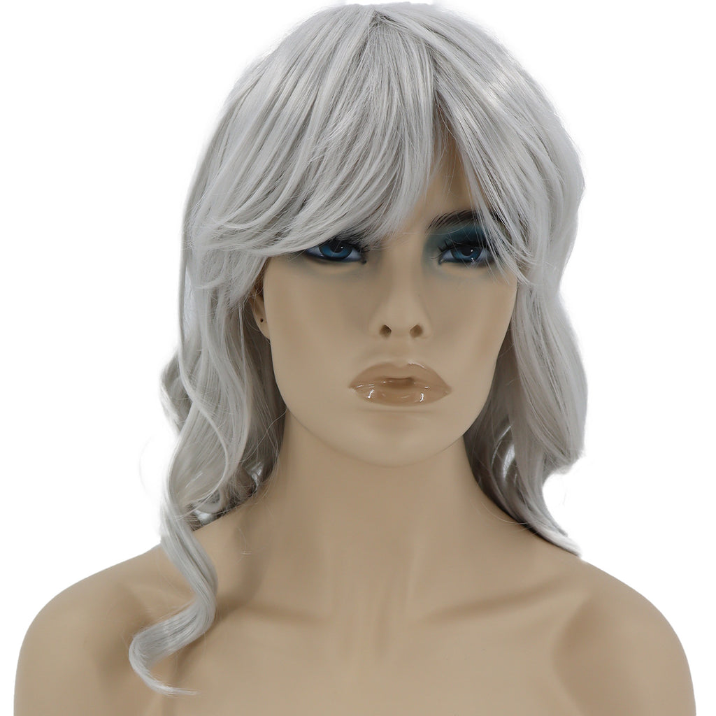 Epic Cosplay Hestia Wig Silvery Grey Front View Woman