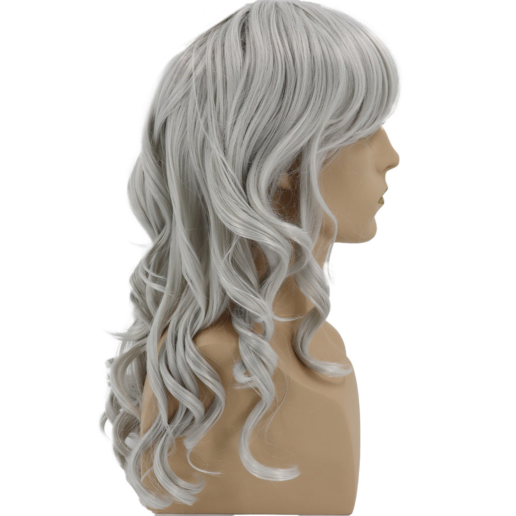 Epic Cosplay Hestia Wig Silvery Grey Side View Man