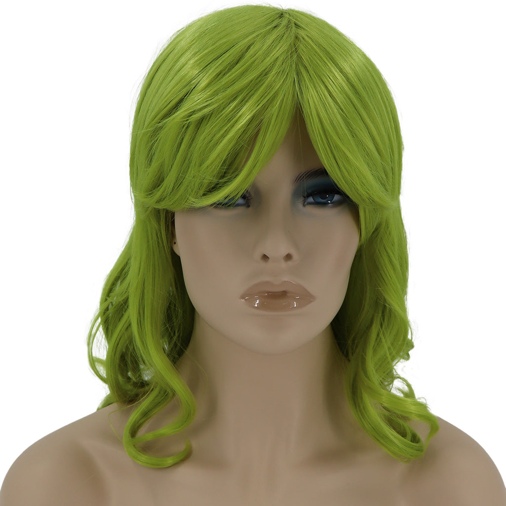 Epic Cosplay Hestia Wig Tea Green Front View Woman