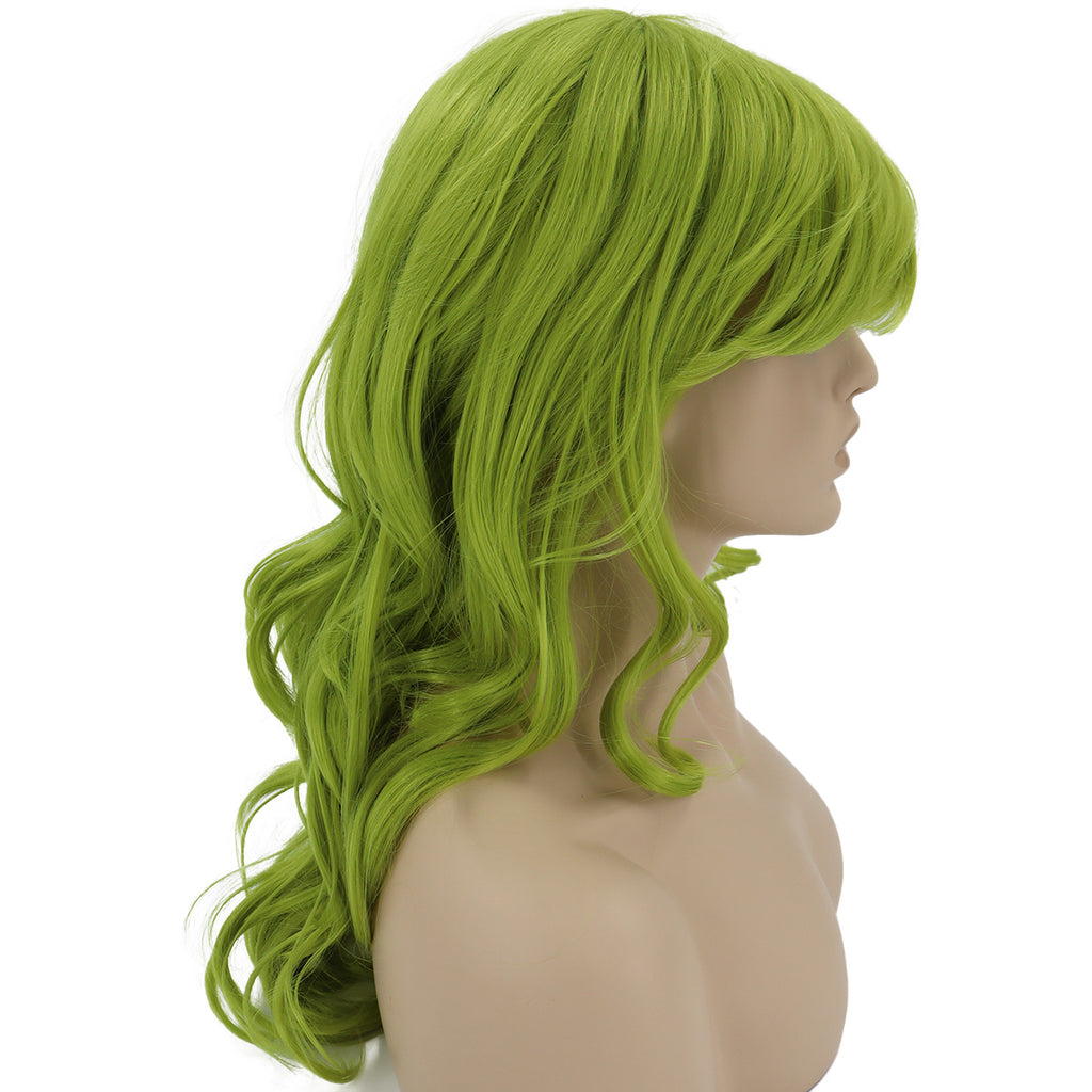 Epic Cosplay Hestia Wig Tea Green Side View Woman