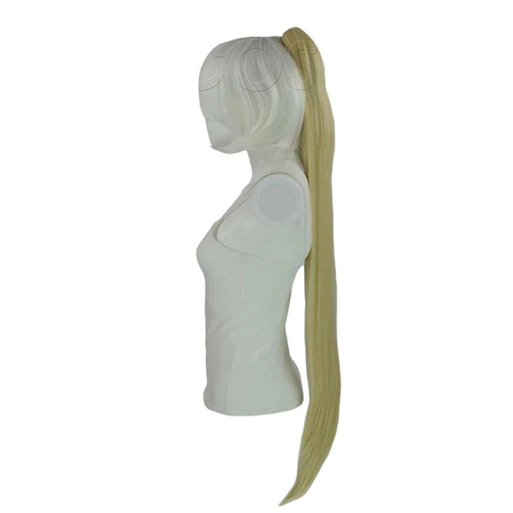Epic Cosplay 35 Inch Straight Ponytail Clipon Natural Blonde Side View