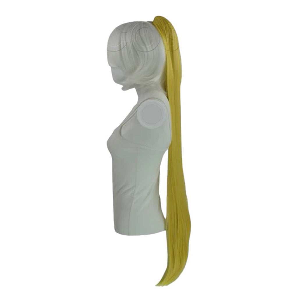 Epic Cosplay 35 Inch Straight Ponytail Clipon Rich Butterscotch Blonde Side View