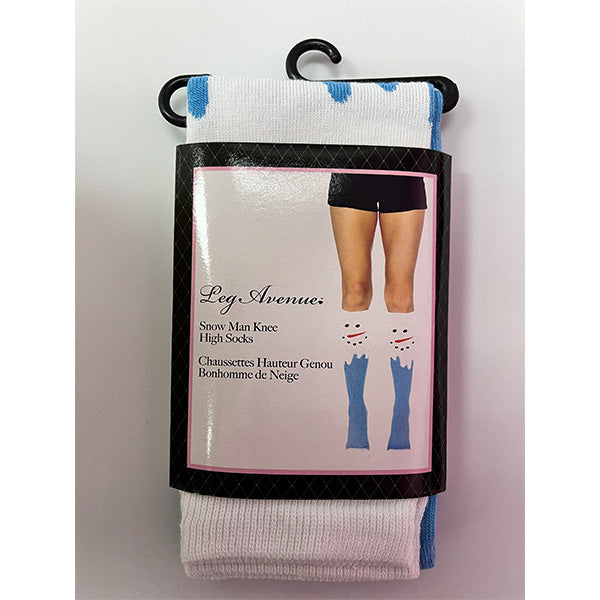 Leg Avenue Snowman Socks OS Blue-White