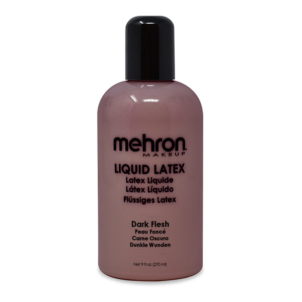 Mehron Liquid Latex Size 9 ounce color dark flesh