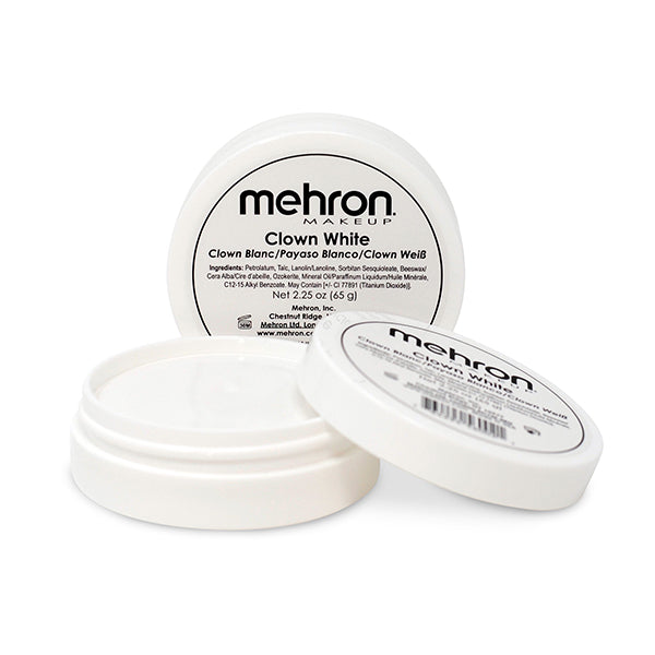 Mehron Makeup Clown White Professional Face Paint Cream Makeup | White Face  Paint Makeup | Halloween Clown Makeup 2.25 oz (65g)