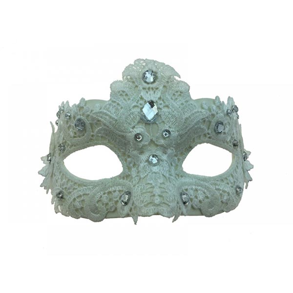 KBW Therese Lace Venetian Masquerade Mask color white