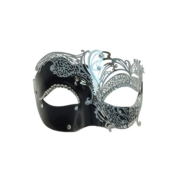 KBW Christoff Metal Masquerade Mask Color Silver