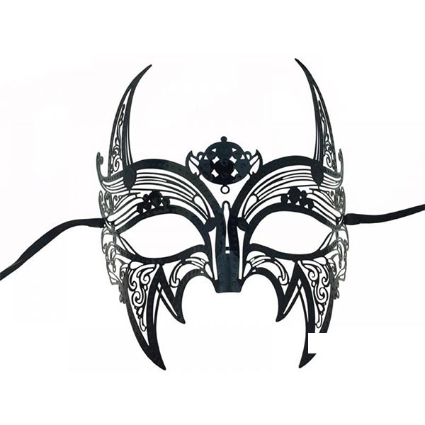 KBW Lucifer Metal Masquerade Mask color black