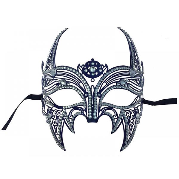 KBW Lucifer Metal Masquerade Mask color blue