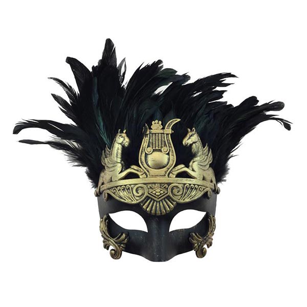 KBW Nero Men's Masquerade Mask color gold and black