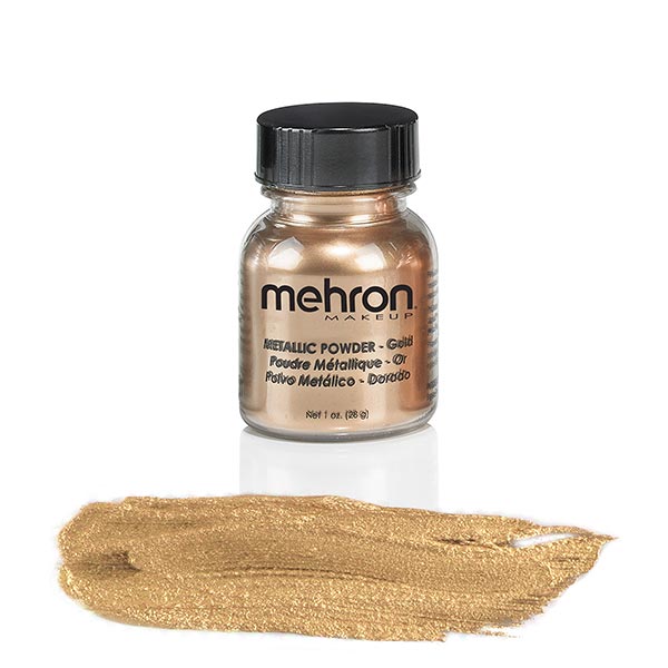 Mehron Metallic Powder size 1 ounce color gold