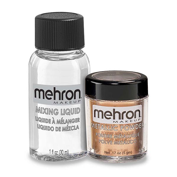 Mehron Metallic Powder with mixing liquid color copper