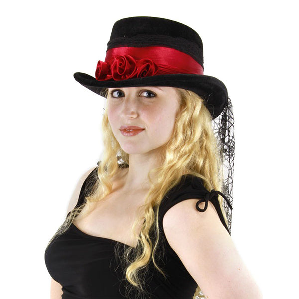 Elope Gothic Rose Top Hat