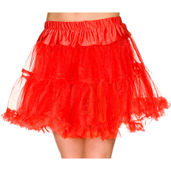 Music Legs Tulle Petticoat color red