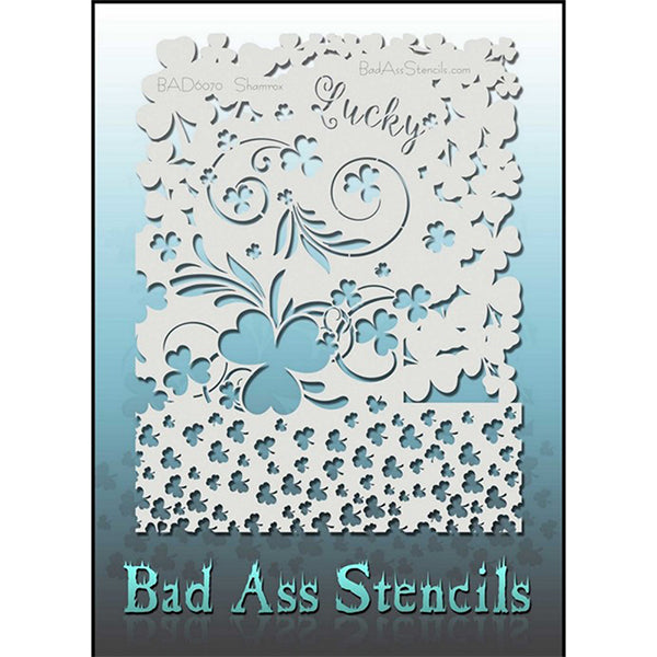 BadAss Stencil Pattern Shamrocks