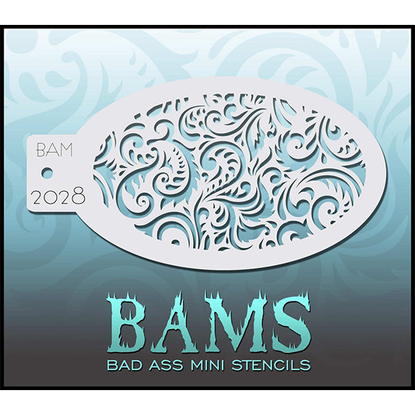 Badass Mini Stencil Design Filigree 2