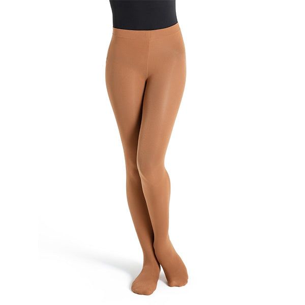 Capezio Ultra Soft Self Knit Waistband Footed Tight Color Maple