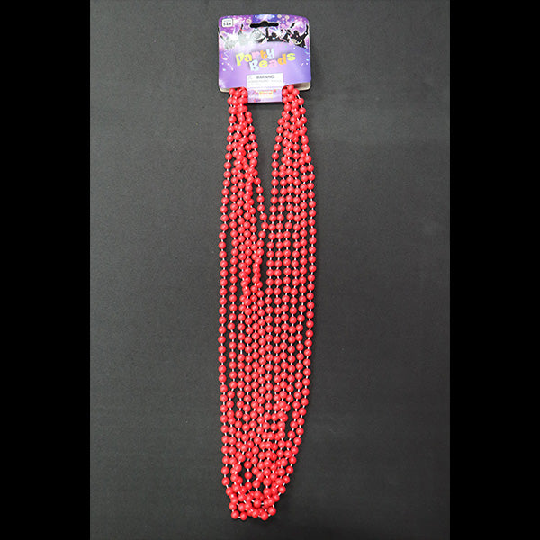 Forum Novelties Matte Party Beads Color Red