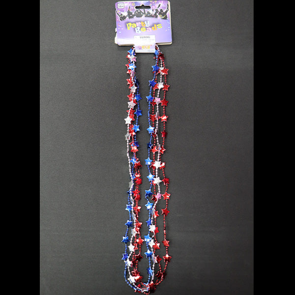 Forum Novelties Red White & Blue Star Party Beads
