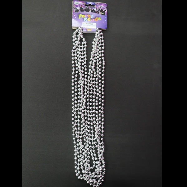 Forum Novelties Metallic Party Beads Color Silver
