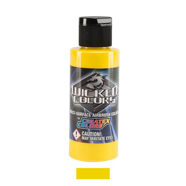 Createx Wicked Colors Acrylic Paint 2oz Color yellow