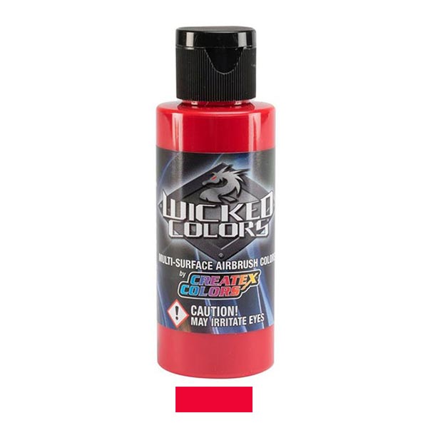Createx Wicked Detail Colors Acrylic Paint 2oz Color Scarlet