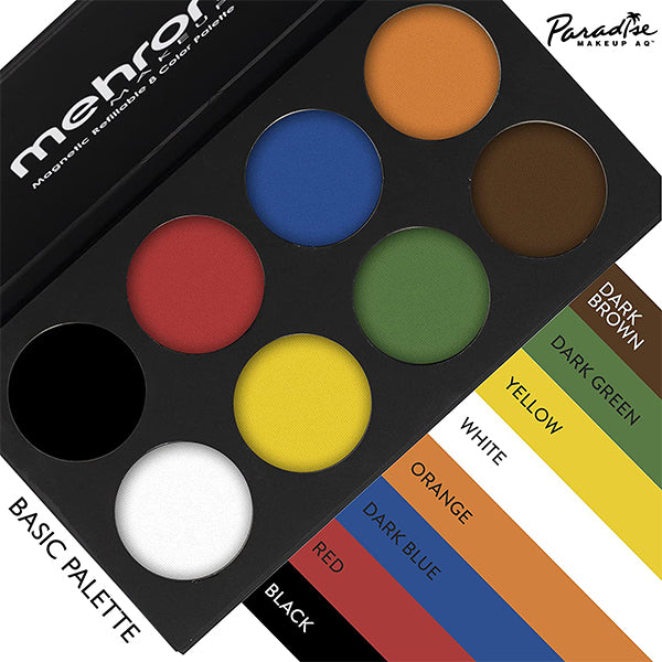 Mehron Paradise Makeup AQ 8 Color Palette Color Basic Map