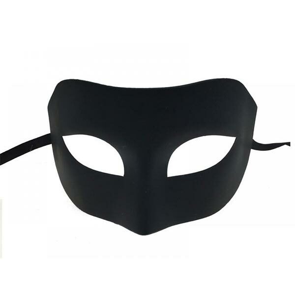 KBW Aaron Men's Masquerade Mask - Black