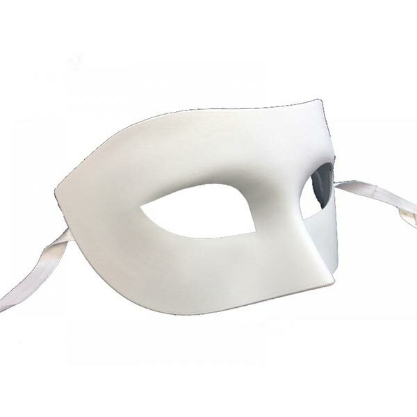 KBW Aaron Men's Masquerade Mask - White
