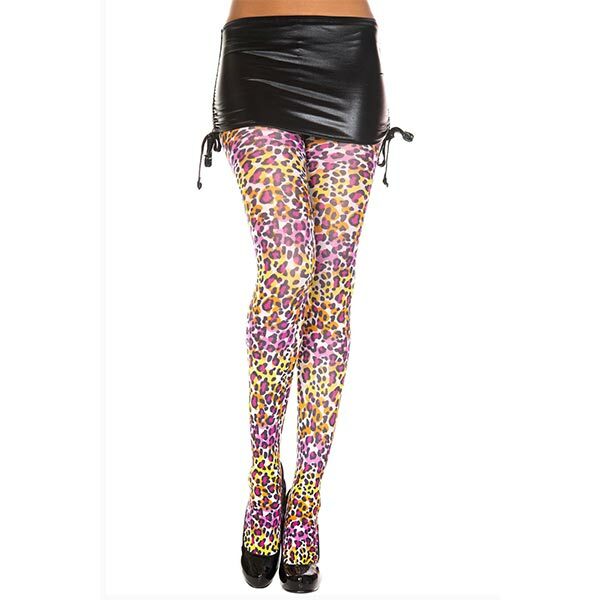 Music Legs Cheetah Print Pantyhose