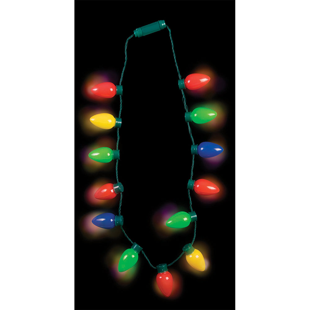 Light-Up Christmas Lights Necklace 32in | Party City