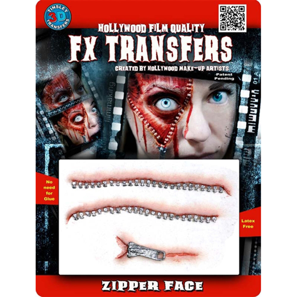 Tinsley Transfer Zipper Face Prosthetic