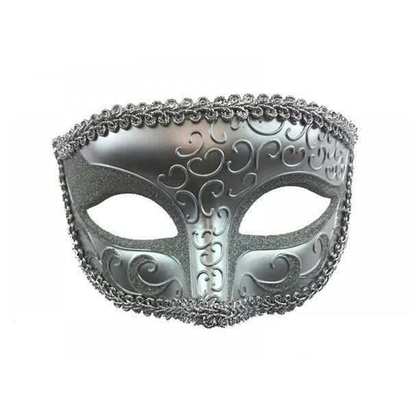 KBW Eric Men's Masquerade Mask Silver