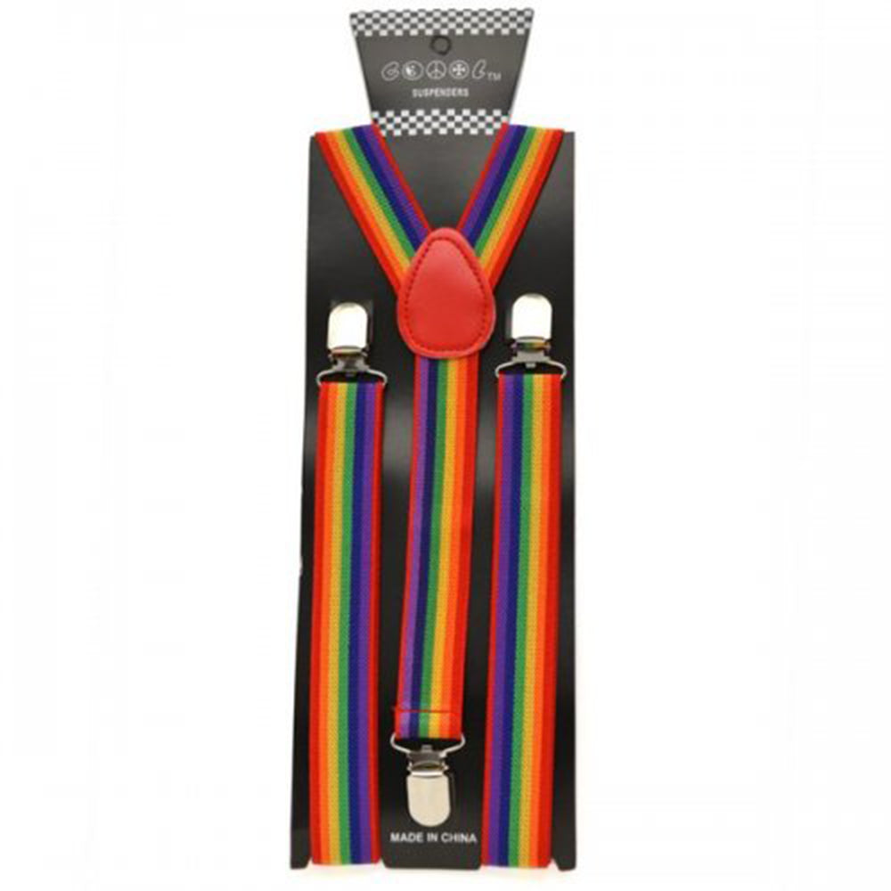 Punk Fashion Suspenders Rainbow