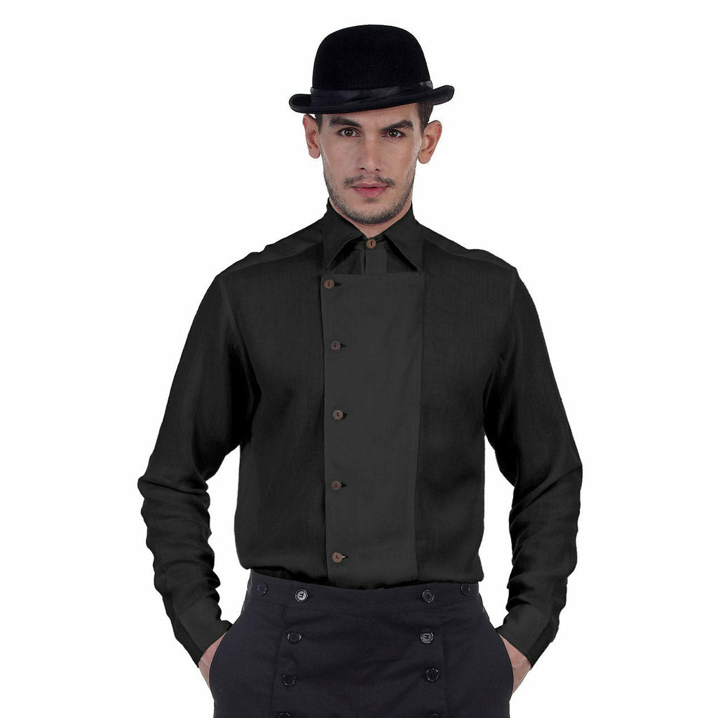 Pirate Dressing Ulysses Side-Button Shirt color black
