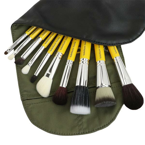 bdellium tools Travel Mineral 10pc Brush Set with Pouch