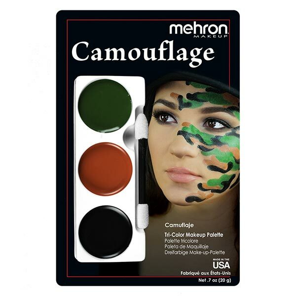 Mehron Tri-Color Character Palettes Camouflage